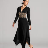 CYPRUS ASYMMETRIC DRAPE DRESS