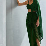 Metallic Scallop Drape Set Namrata Joshipura