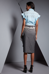 Pearl Drop Frilled Skirt